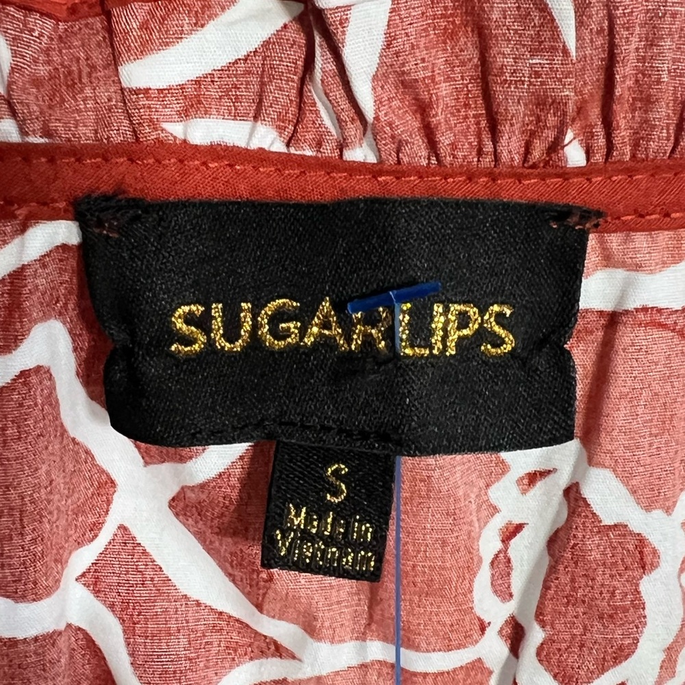 Sugar Lips Sammy Marmalade Ruffle Drop Waist Dress Floral in Rust, Size: Small - Picture 6 of 6